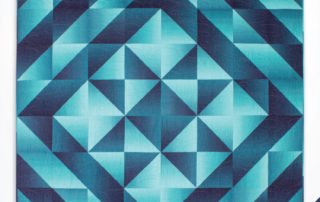 Ombré Star is a quilt that takes advantage of ombré fabric. Made with half square triangles arranged to form a sawtooth star and borders on point.