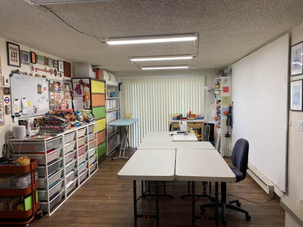 Spring cleaned studio all ready for sewing