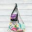Image of Chunky Wee Bag features three bags hanging from a wall. The three bags are different sizes and feature multiple fabric prints.