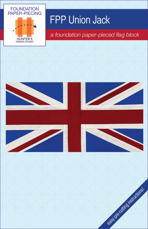 The Union Jack Block is a foundation paper pieced pattern of the English flag.