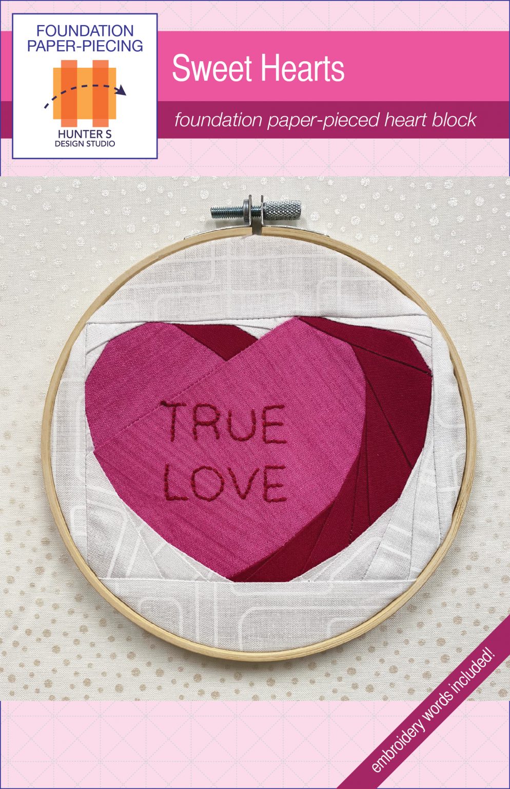 Paper-Pieced Heart - PDF - Hunter's Design Studio