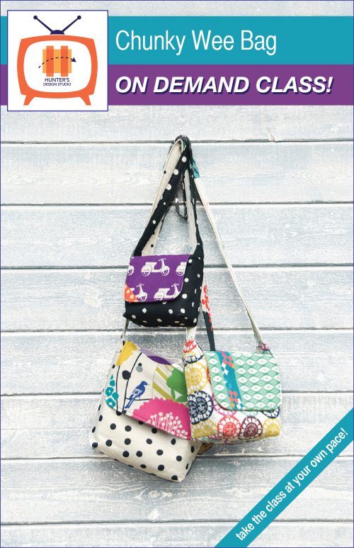 In the Chunky Wee Bag On demand class, learn how to make this messenger bag