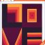 Image is of the Colorblock Love quilt in purples, navy, oranges and reds with the words Colorblock Love On Demand Quilt class