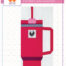 Cover image of an insulated cup block in pink featuring a fussy cut sheep accent.