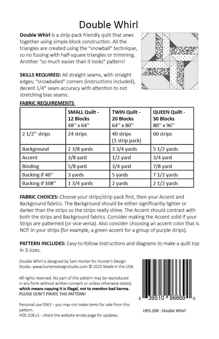 Double Whirl - PDF Pattern - Image 2