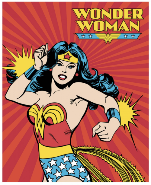 classic Wonder Woman fabric panel