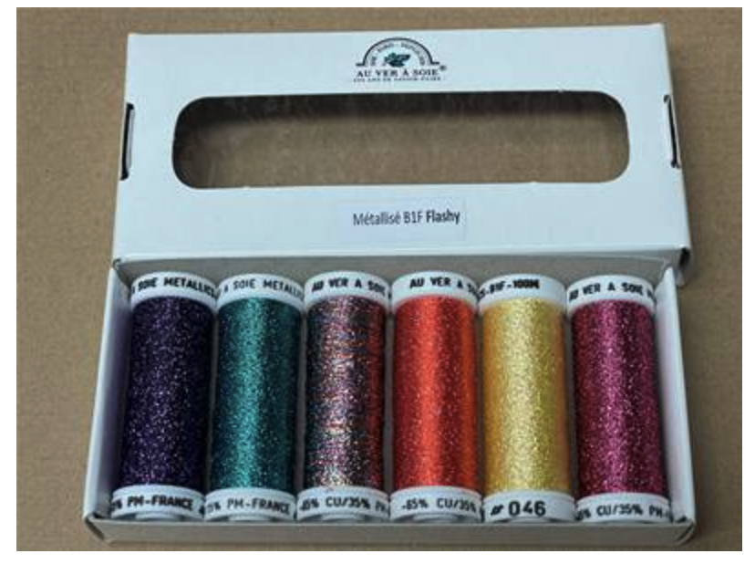 au ver a soie metallic embroidery variety flashy bright