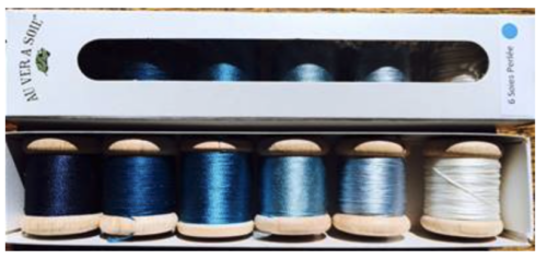 au ver a soie nuance silk thread blue
