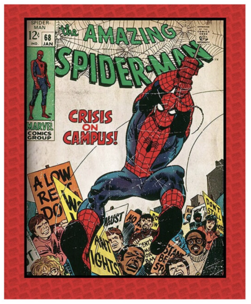 Spiderman comin fabric panel